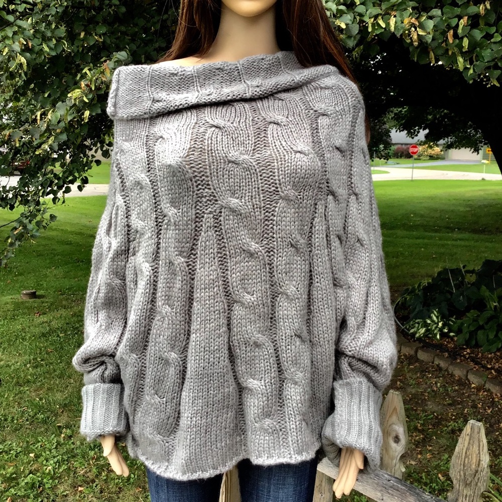 OVERSIZED FUNNEL NECK RAGLAN SLEEVE SOFT 1 LEFT - Picture 8 of 9